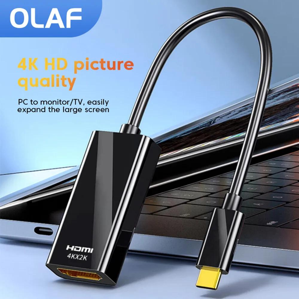 Olaf CŸ-HDMI ȣȯ USB C-HD-MI  ̺, CŸ-HD TV ÷ , ƺ ƮϿ, USB3.1 4K 